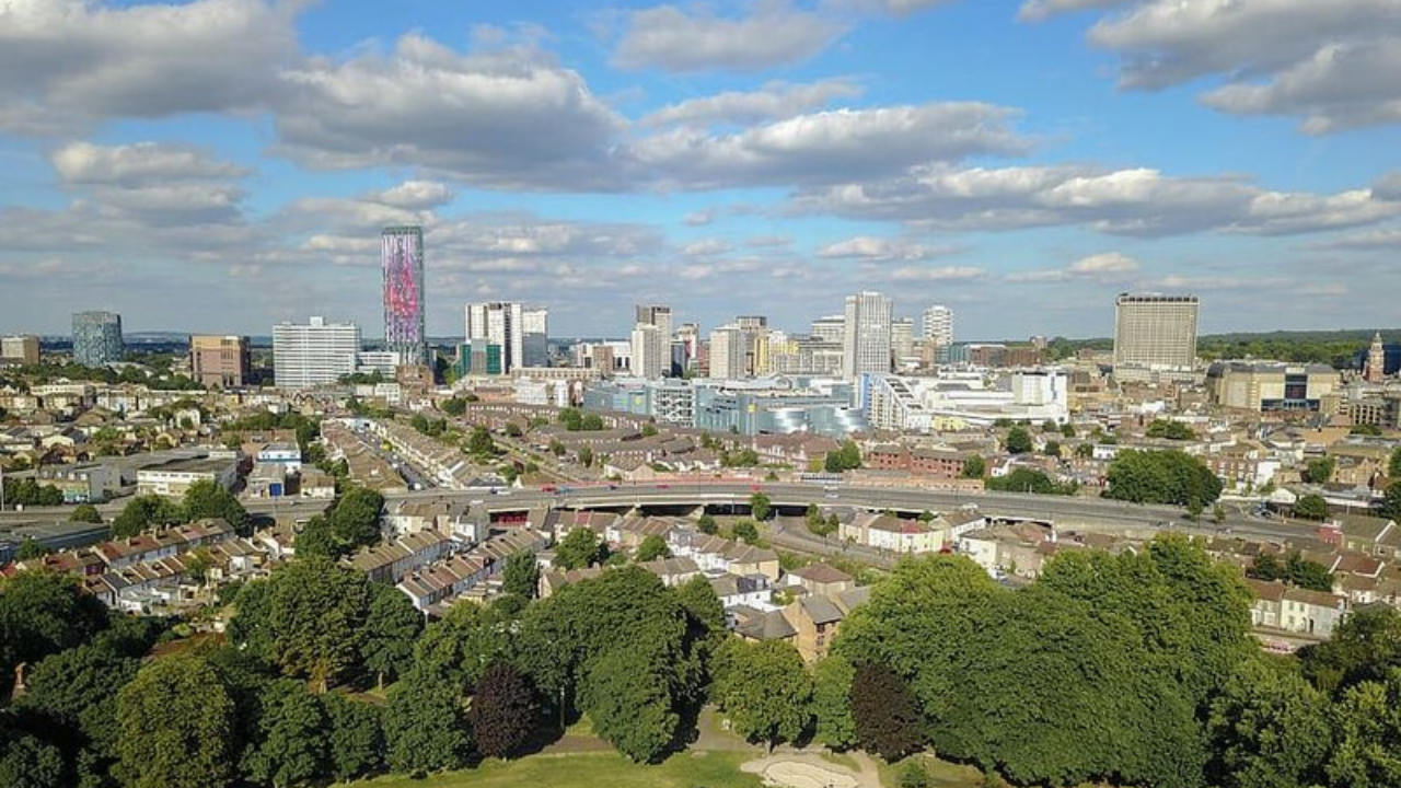 View of Croydon Skyline from Wandle Park